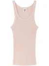 Re/done X Hanes Ribbed Tank Top In Pink