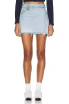 Re/done X Pam Anderson Mid Rise Wrap Skirt In Maliblue