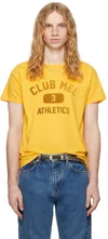 RE/DONE YELLOW 'CLUB MEL' TUBULAR T-SHIRT