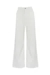 Re-hash Avril Trousers In White Denim In Bianco