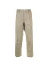 Re-hash Beige High-waisted Chino Trousers In Gold