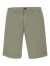 Re-hash Bernini Button Welt-pockets Shorts In Green