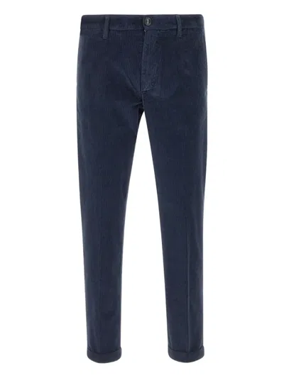 Re-hash Corduroy-texture Trousers In Blue