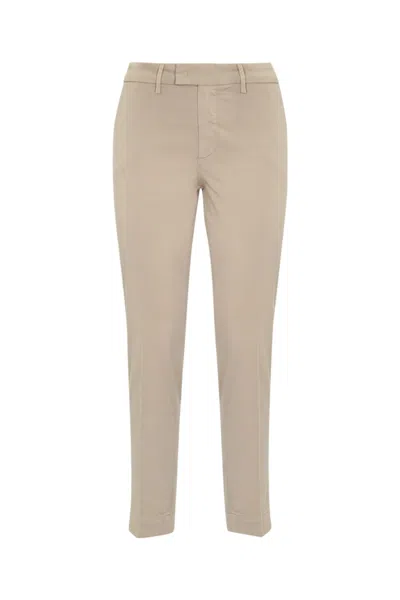Re-hash Cotton Satin Trousers In Beige