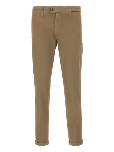 Re-hash Cuffed Cotton-blend Trousers In Brown
