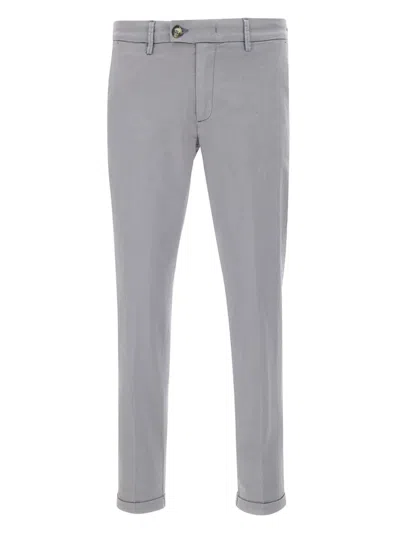 Re-hash Cuffed Cotton-blend Trousers In Gray