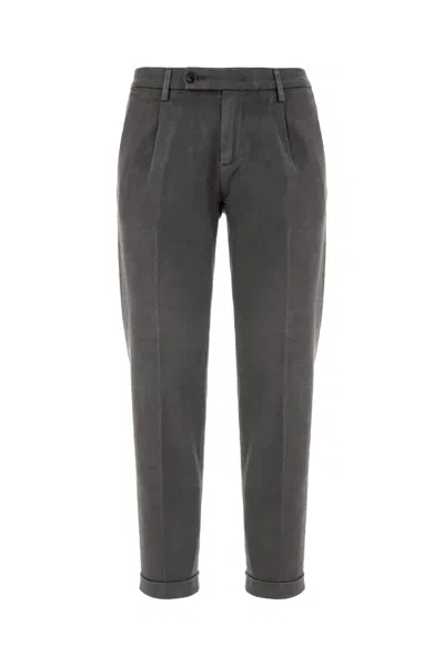 Re-hash Dark Grey Stretch Cotton Chino Pants In Gray