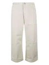 Re-hash Distressed Patch-detail Jeans In Neutral