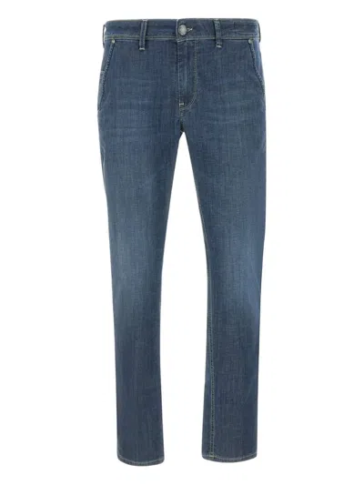 Re-hash Embroidered Back-pocket Jeans In Blue
