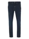 Re-hash Five-pocket Logo-patch Jeans In Blue