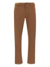 Re-hash Five-pocket Logo-patch Trousers In Brown