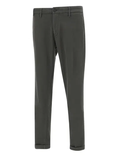 Re-hash Flat-front Cuffed Chinos Trousers In Gray