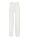 Re-hash Allegra Linen Palazzo Trousers In White