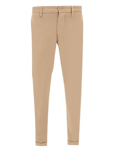 Re-hash Logo-patch Button Trousers In Neutral