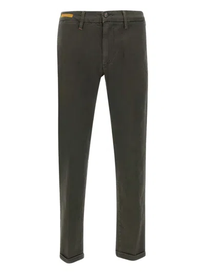 Re-hash Mucha Old Dye Belt-loops Turn-up Trousers In Green