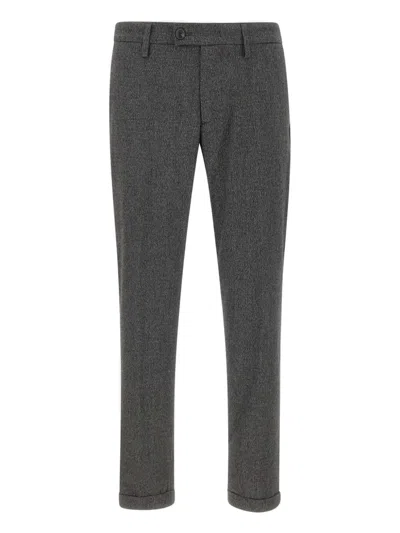 Re-hash Mucha Textured Cuffed Trousers In Gray