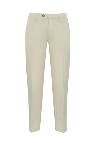 Re-hash Mucha Trousers In Cotton And Linen In White