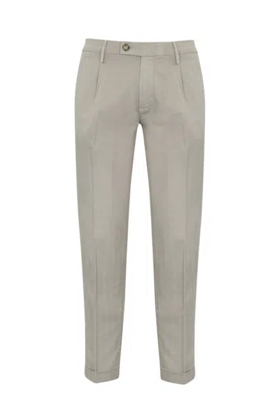 Re-hash Mucha Trousers In Cotton And Linen In Cemento