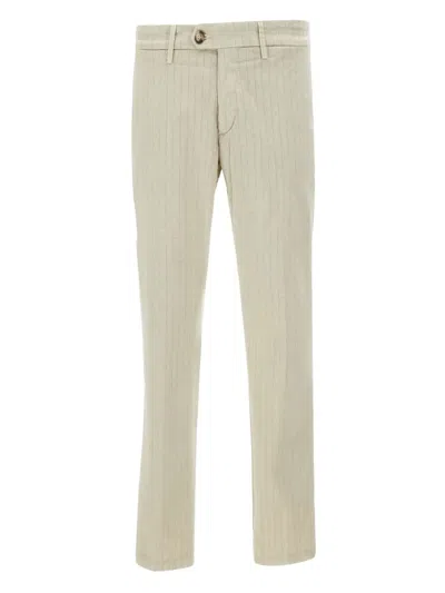 Re-hash Pinstripe-pattern Trousers In Neutral