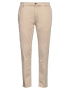 Re-hash Re_hash Man Pants Light Brown Size 31 Cotton, Linen, Elastane In Beige