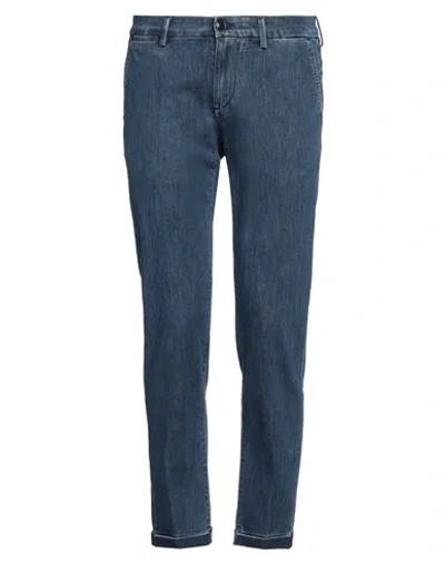 Re-hash Re_hash Man Jeans Blue Size 30 Cotton, Lyocell, Elastomultiester, Elastane In Animal Print