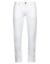 Re-hash Re_hash Man Jeans White Size 38 Cotton, Elastane In White