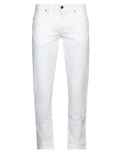 Re-hash Re_hash Man Jeans White Size 38 Cotton, Elastane