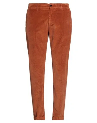 Re-hash Re_hash Man Pants Brown Size 34 Cotton, Modal, Elastane In Red