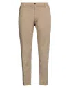 Re-hash Re_hash Man Pants Camel Size 30 Cotton, Elastane In Beige