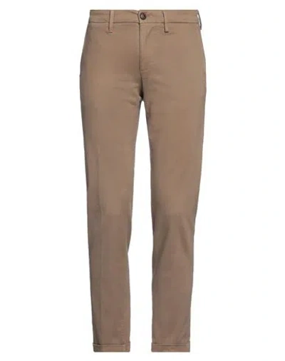 Re-hash Re_hash Man Pants Camel Size 30 Cotton, Elastane In Brown