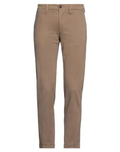 Re-hash Re_hash Man Pants Camel Size 30 Cotton, Elastane In Beige