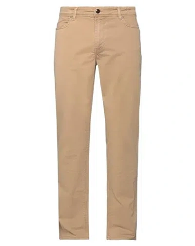 Re-hash Re_hash Man Pants Camel Size 34 Cotton, Elastane In Beige
