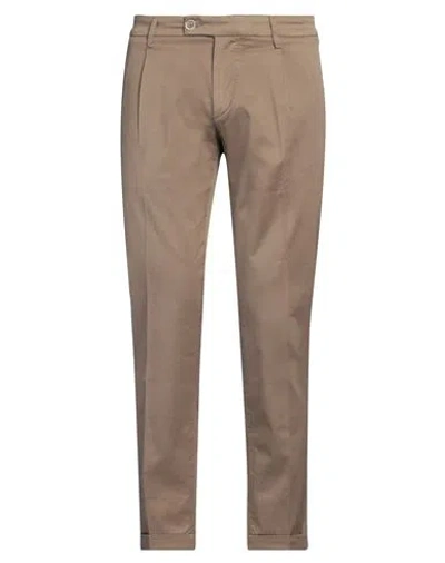 Re-hash Re_hash Man Pants Camel Size 34 Cotton, Elastane In Beige