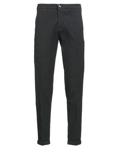 Re-hash Re_hash Man Pants Charcoal Size 33 Cotton, Elastane In Gray