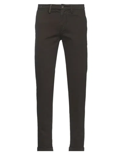 RE-HASH RE_HASH MAN PANTS CHOCOLATE BROWN SIZE 29 COTTON, ELASTANE