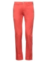 Re-hash Re_hash Man Pants Coral Size 30 Cotton, Elastane In Red