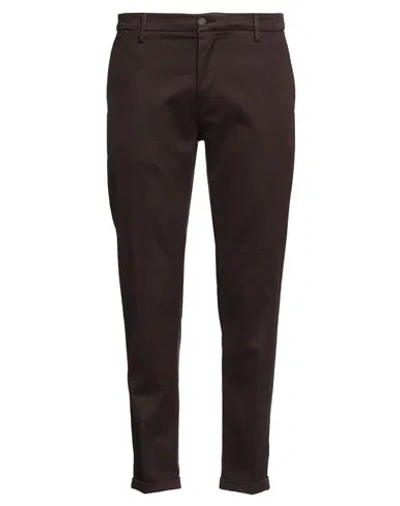 Re-hash Re_hash Man Pants Dark Brown Size 40 Cotton, Lyocell, Elastane In Brown