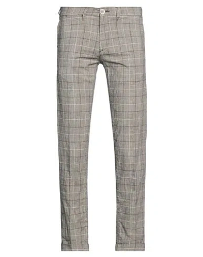 Re-hash Re_hash Man Pants Grey Size 29 Cotton, Linen, Elastane In Gray