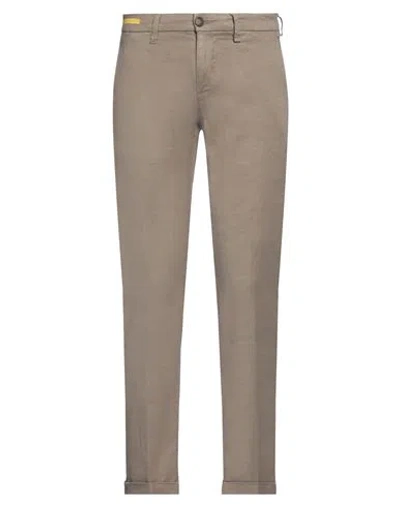 RE-HASH RE_HASH MAN PANTS GREY SIZE 31 LINEN, COTTON, ELASTANE
