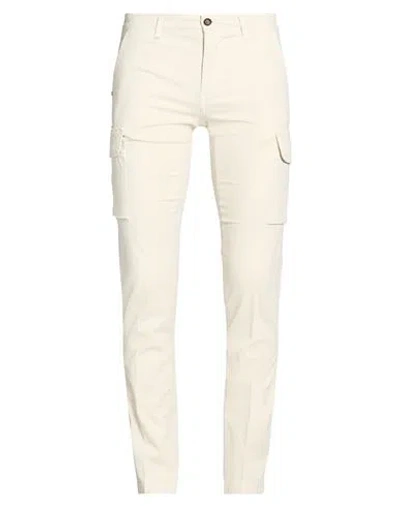Re-hash Re_hash Man Pants Ivory Size 32 Cotton, Elastane In White