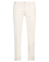 Re-hash Re_hash Man Pants Ivory Size 36 Cotton, Lyocell, Elastane In White