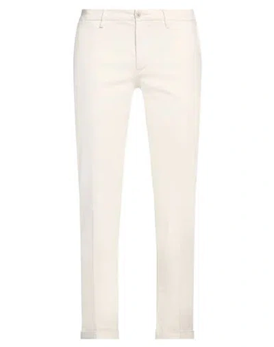 Re-hash Re_hash Man Pants Ivory Size 36 Cotton, Lyocell, Elastane In White