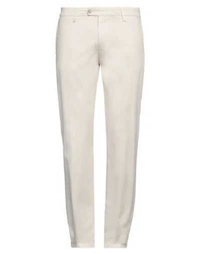 RE-HASH RE_HASH MAN PANTS IVORY SIZE 34 COTTON, TENCEL LYOCELL, ELASTANE