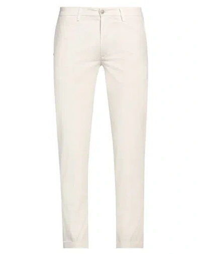 Re-hash Re_hash Man Pants Ivory Size 35 Cotton, Elastane In White