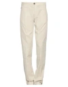 Re-hash Re_hash Man Pants Ivory Size 35 Linen, Cotton, Elastane In White