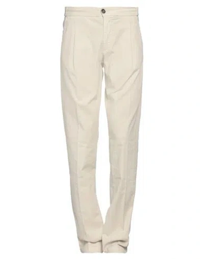 Re-hash Re_hash Man Pants Ivory Size 35 Linen, Cotton, Elastane In White