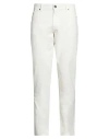 Re-hash Re_hash Man Pants Ivory Size 40 Cotton, Elastane In White
