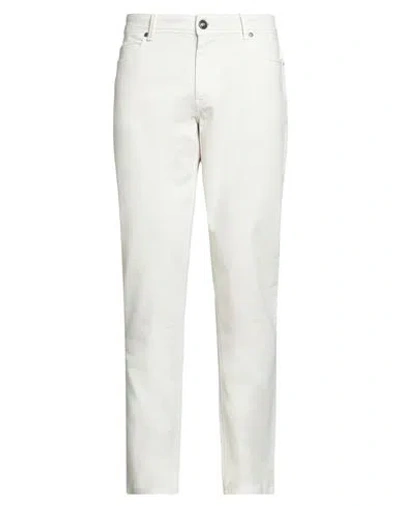 Re-hash Re_hash Man Pants Ivory Size 40 Cotton, Elastane In White