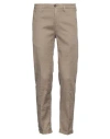 Re-hash Re_hash Man Pants Khaki Size 31 Linen, Cotton, Elastane In Beige