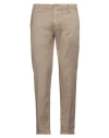 Re-hash Re_hash Man Pants Khaki Size 35 Linen, Cotton, Elastane In Beige